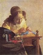 Jan Vermeer The Lacemaker oil painting reproduction